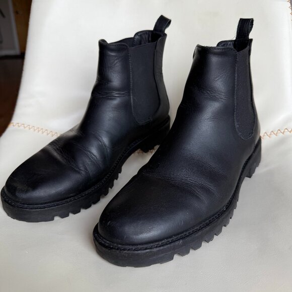 Patina Shoes - Patina Leather Chelsea Boots